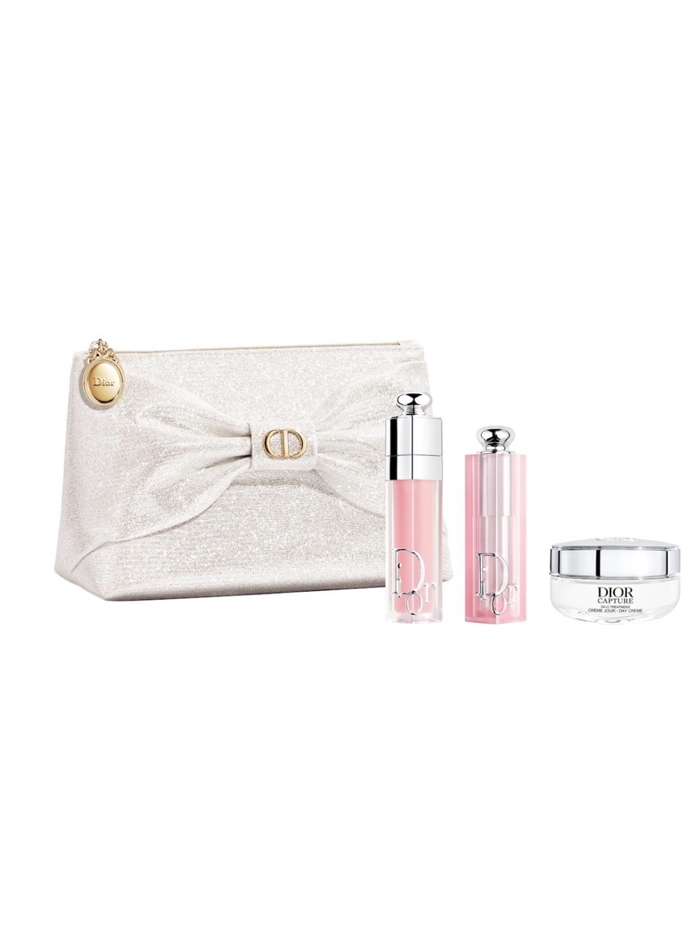 Dior Pink Lip Glow & Lipstick Set with Shimmer Pouch
